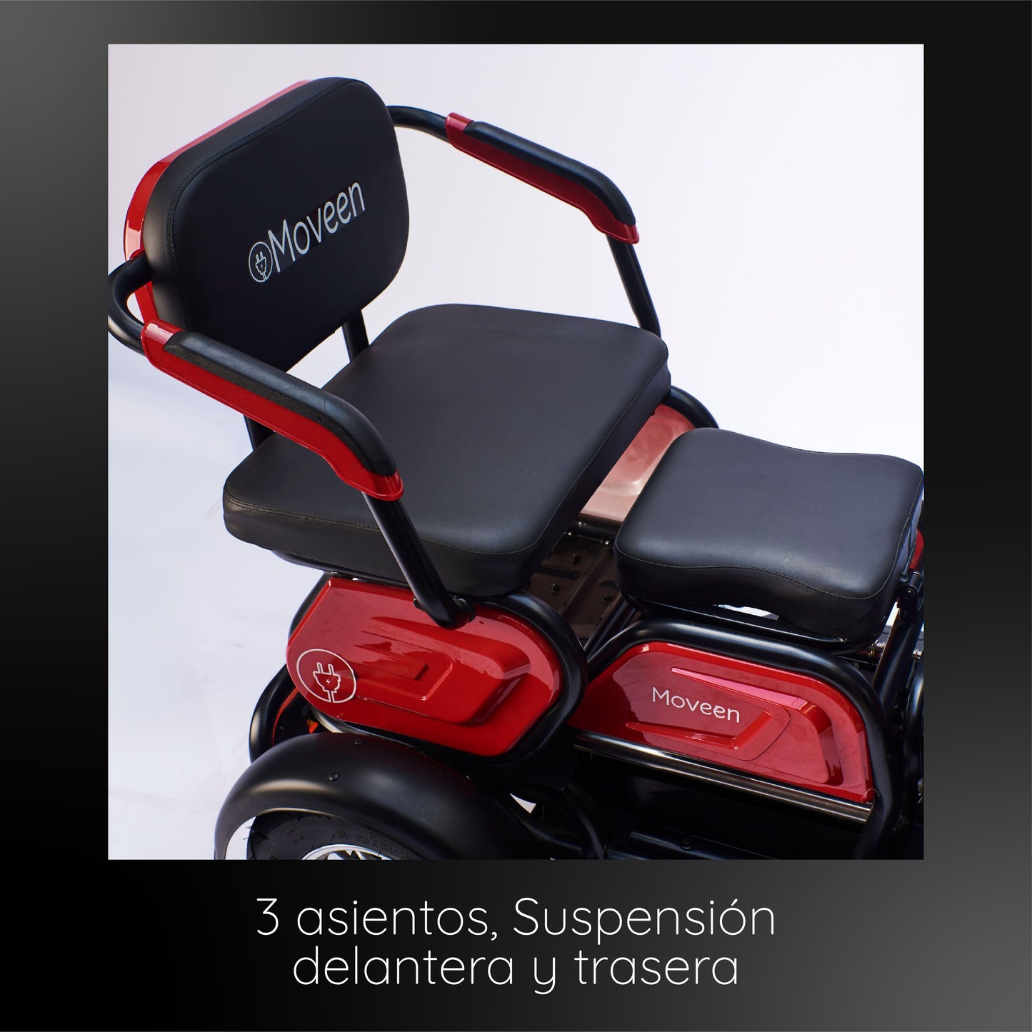 Trimoto Eléctrica Moveen Urban Rojo