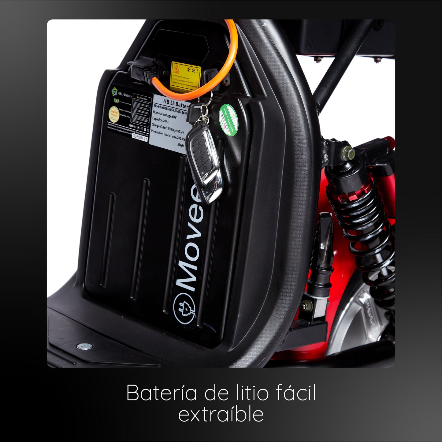 Moto Eléctrica ROAD KING 2 Lithium Rojo