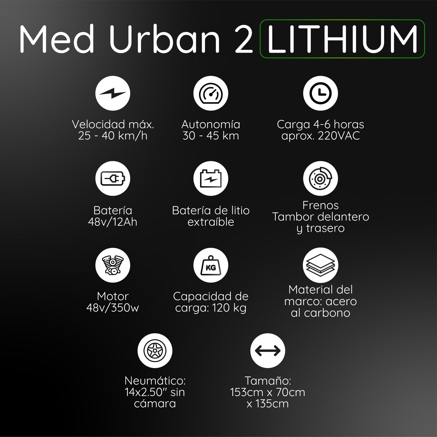 Bicimoto Eléctrica Moveen Med Urban 2 Lithium Blanco