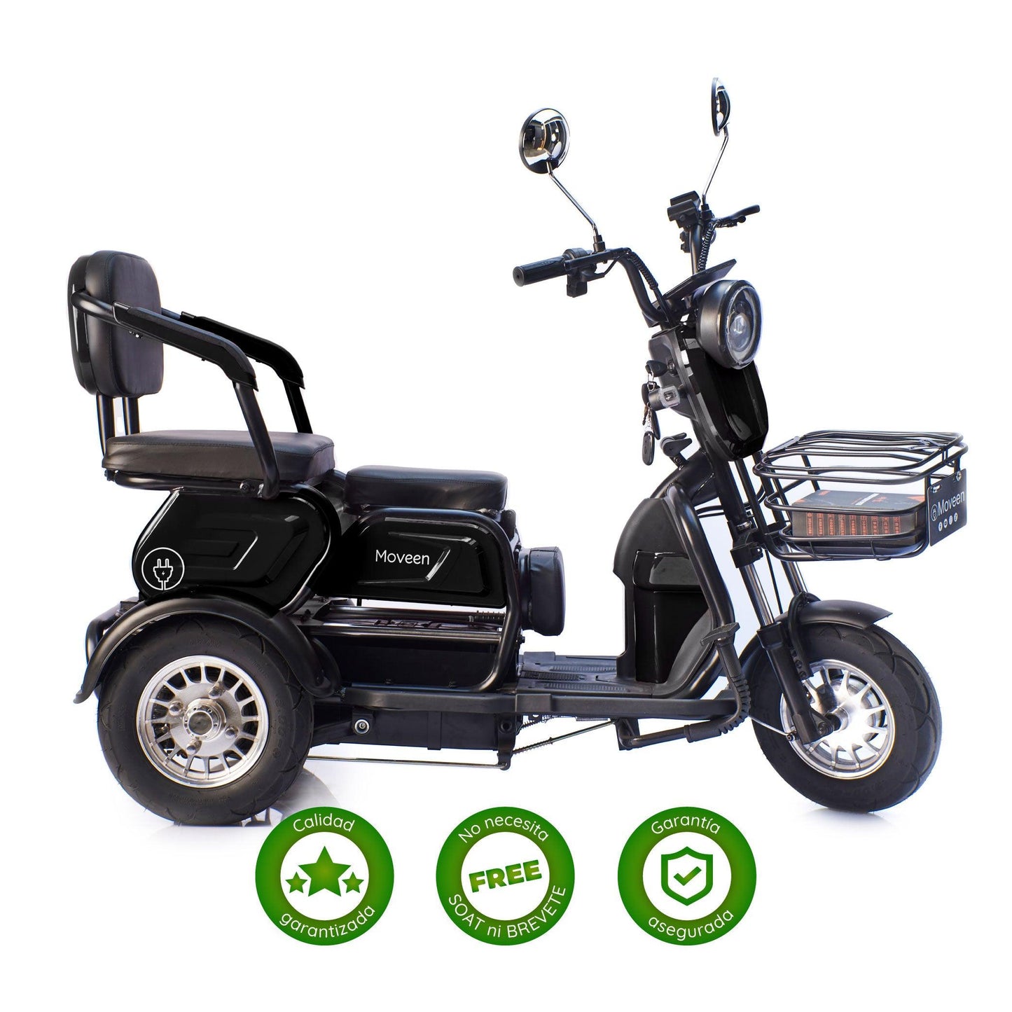 Trimoto Eléctrica Moveen Urban Negro