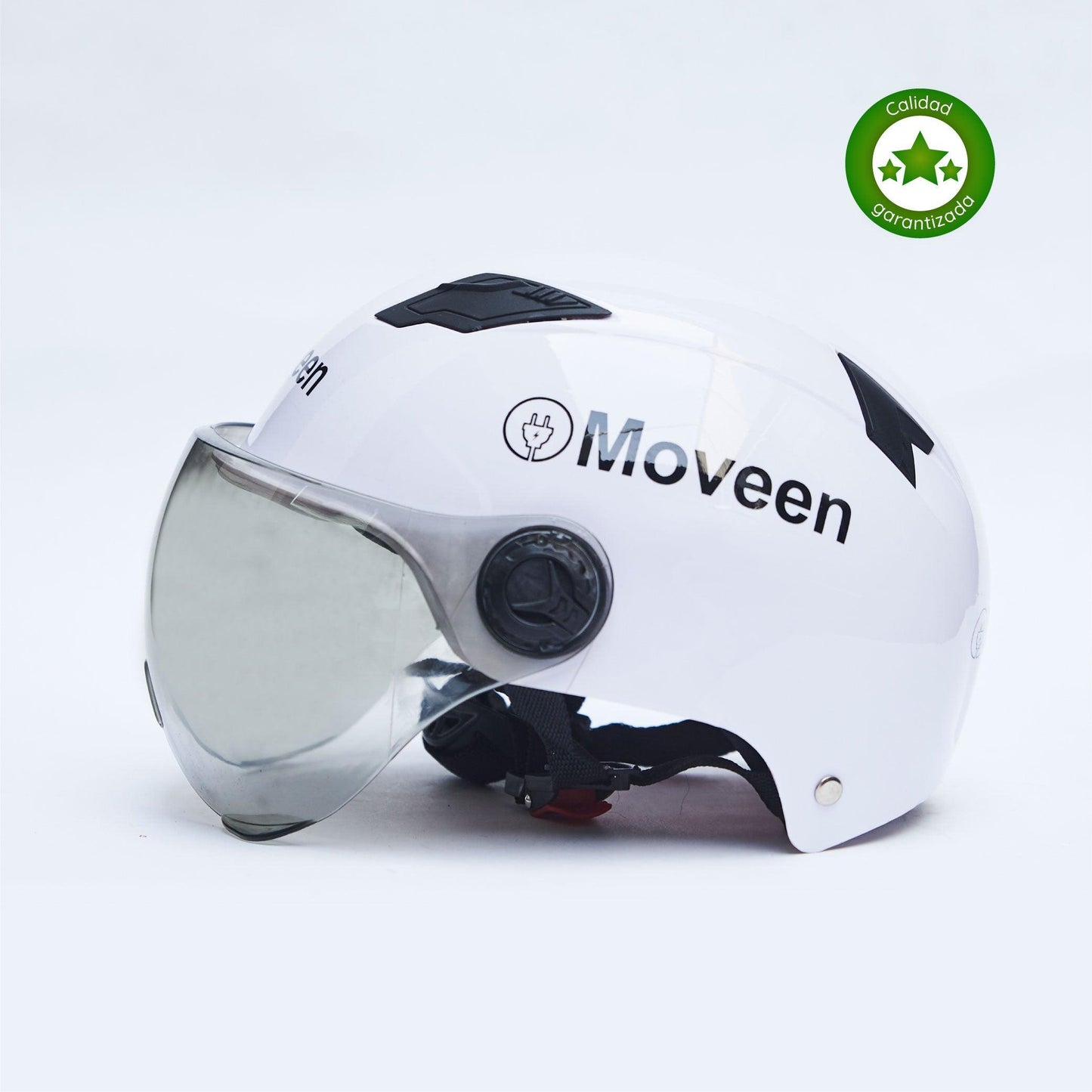 CASCO RETRO CON VISOR COLOR BLANCO