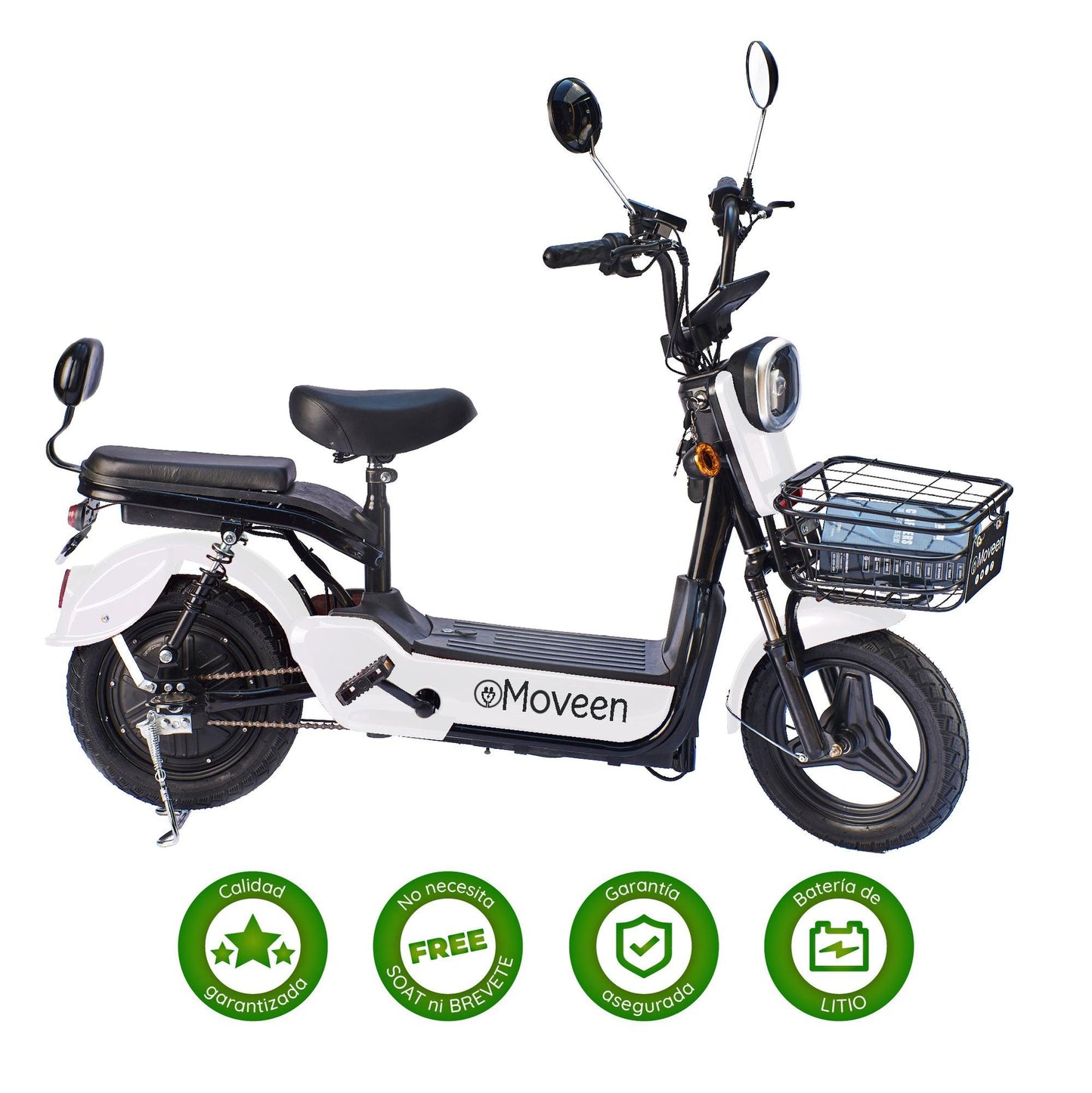 Bicimoto Eléctrica Moveen Med Urban 2 Lithium Blanco