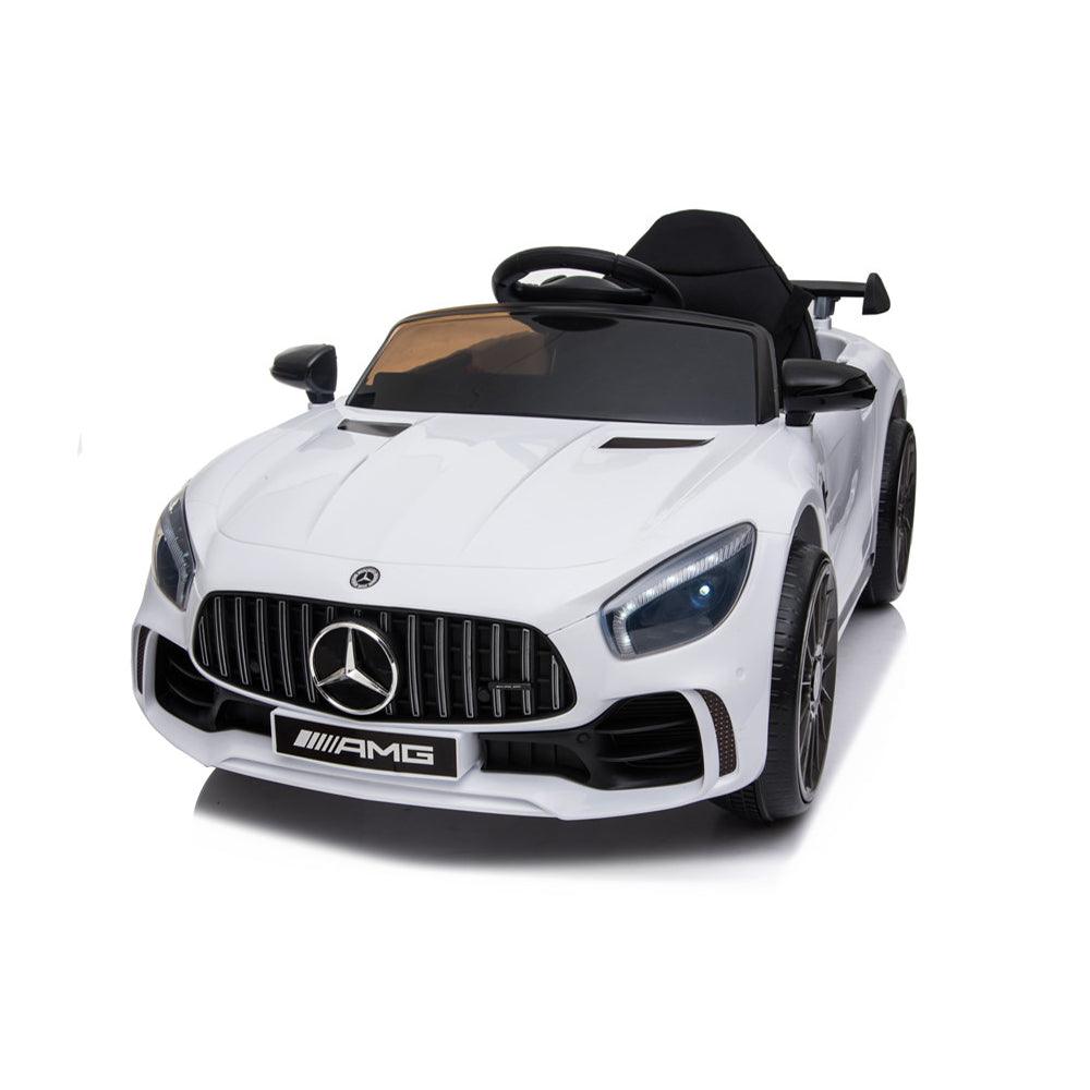 CARRO A BATERÍA MERCEDES BENZ GTR AMG LICENCIADO BLANCO