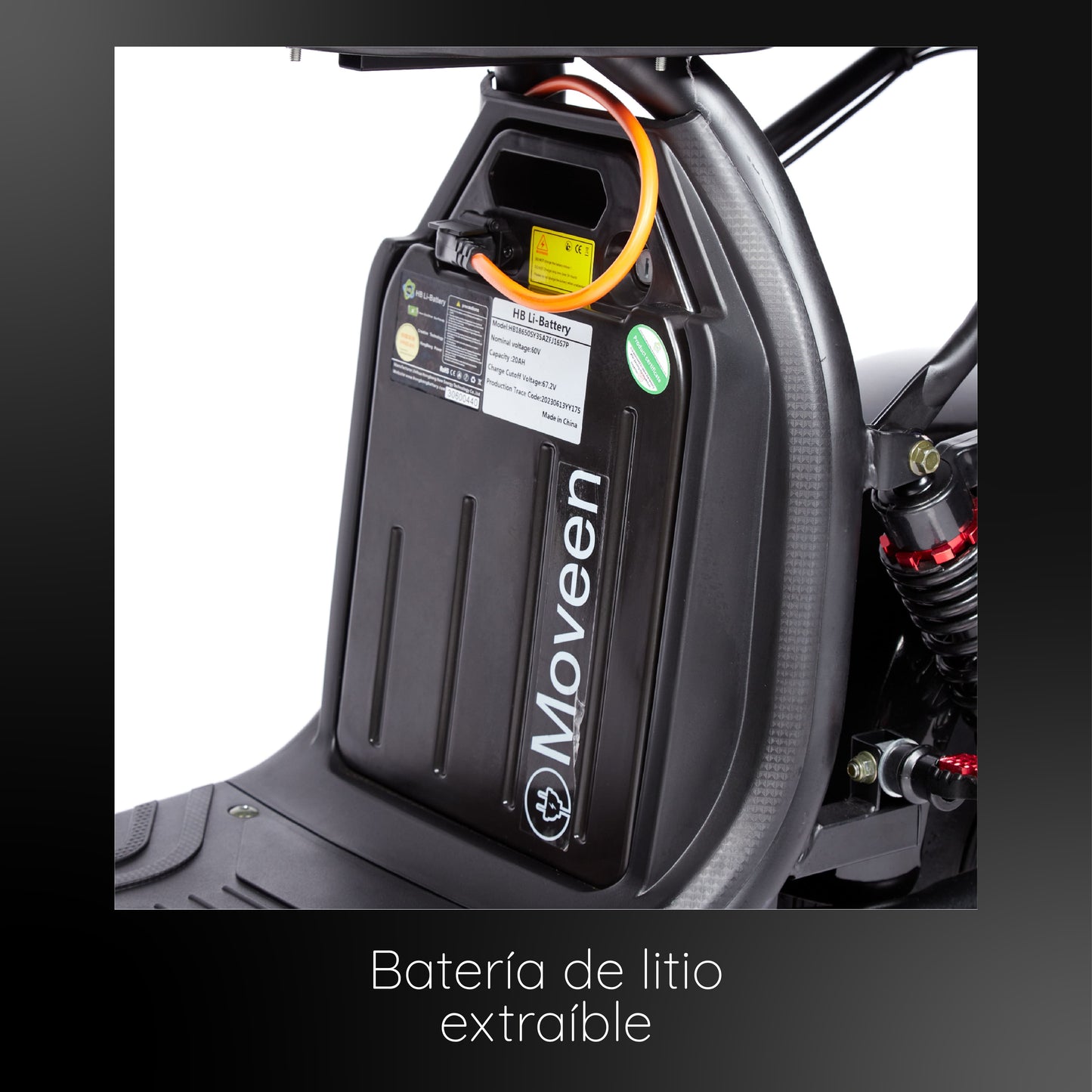 Moto Eléctrica ROAD KING 1 Lithium Rojo