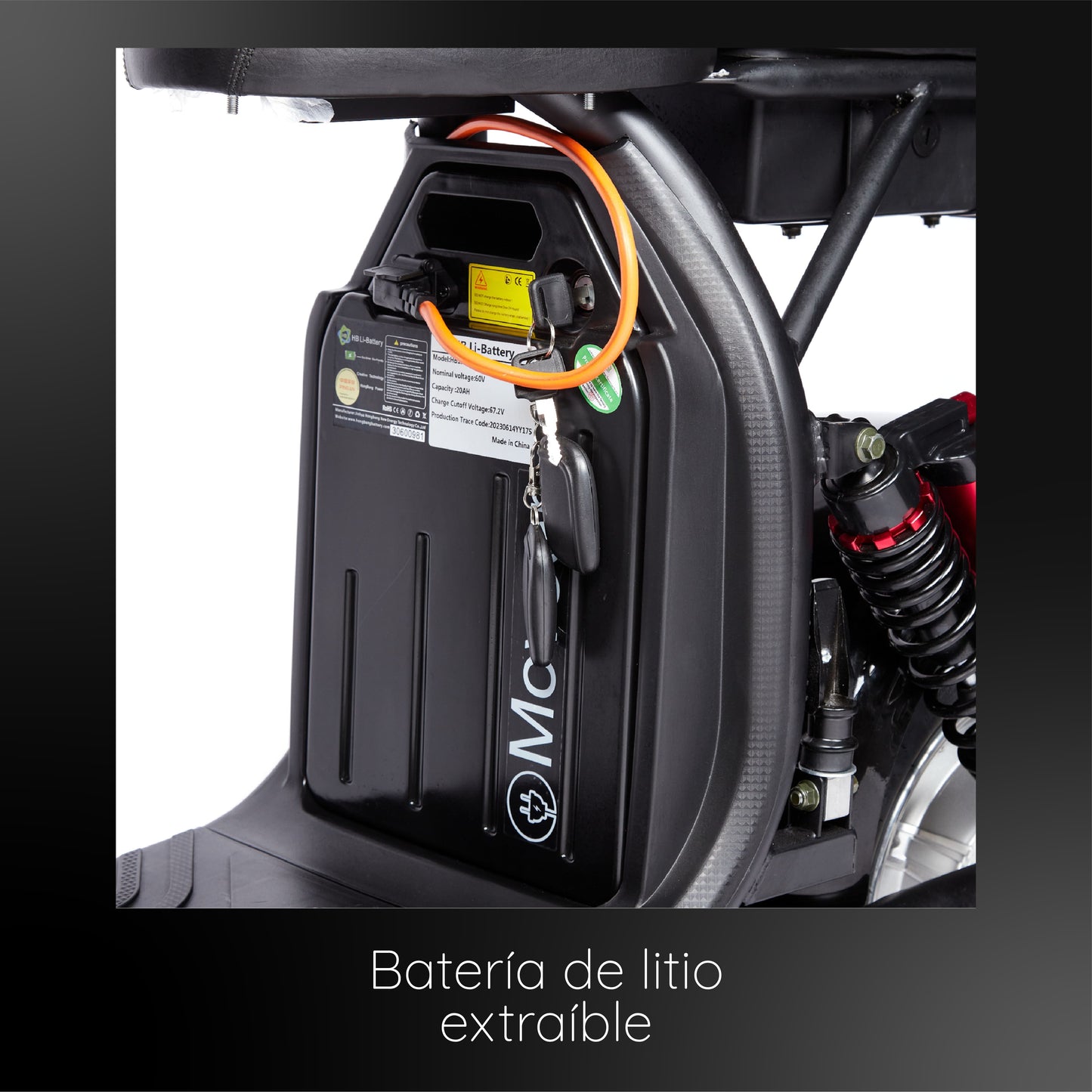Moto Eléctrica ROAD KING 2 Lithium  Negro