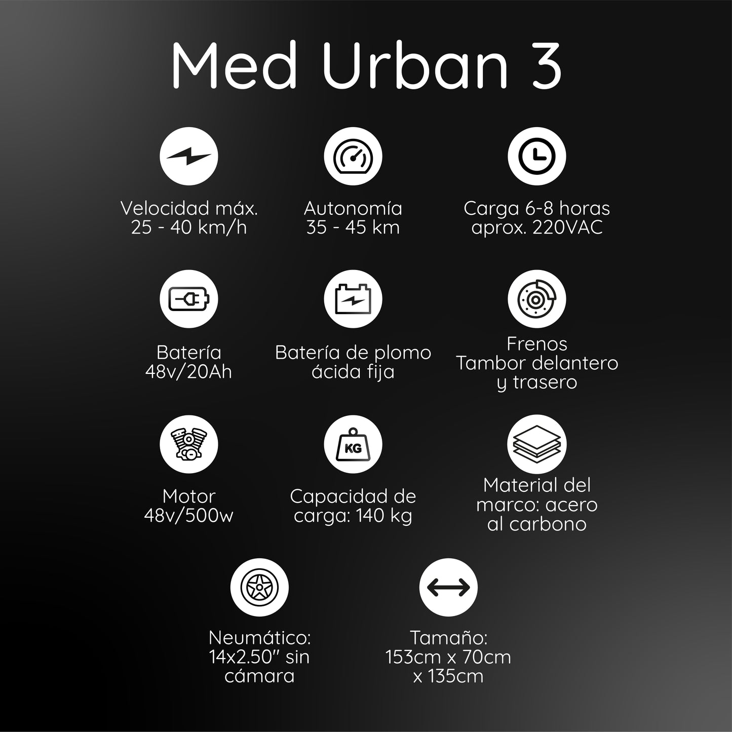 Bicimoto Eléctrica Moveen Med Urban 3 New  Plomo