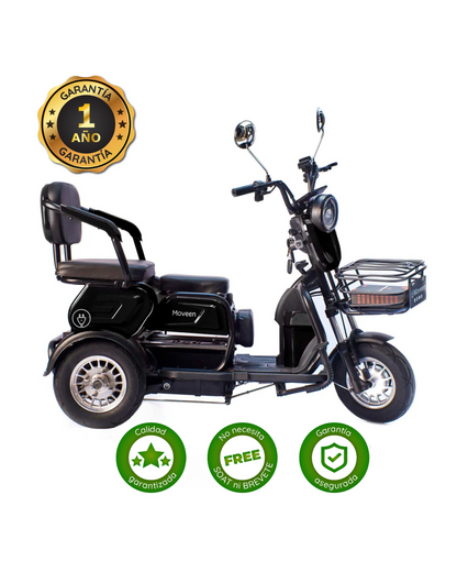 Trimoto Eléctrica Moveen Urban Negro