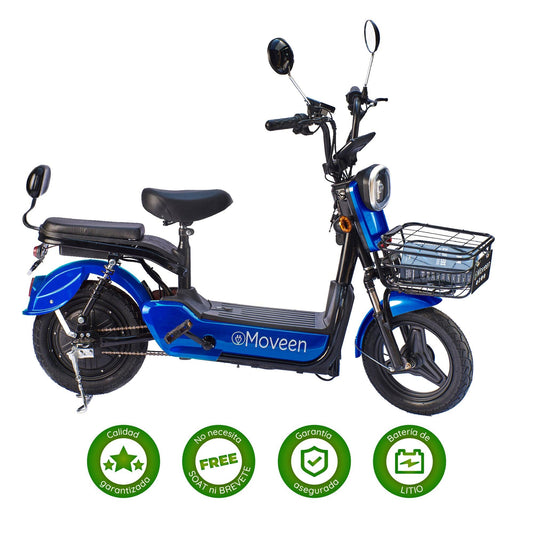 Bicimoto Eléctrica Moveen Med Urban 2 Lithium Azul