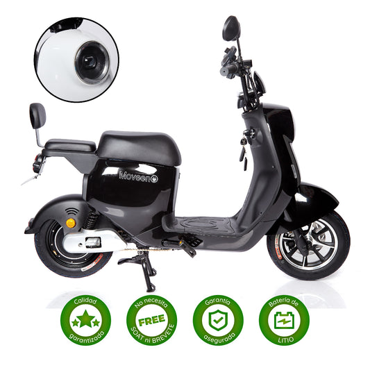 Bicimoto Eléctrica Moveen Med Urban 4 Vintage Lithium - Negro