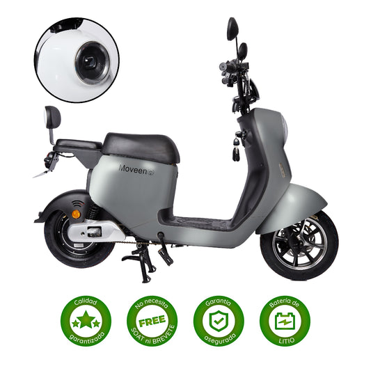 Bicimoto Eléctrica Moveen Med Urban 4 Vintage Lithium - Plomo