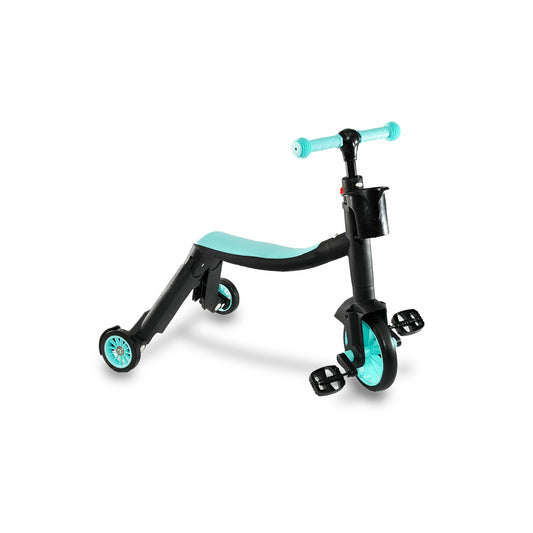 SCOOTER MUNTIFUNCIONAL Y CONVERTIBLE 3 EN 1 COLOR CELESTE