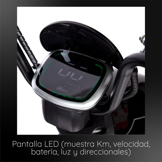 Bicimoto Eléctrica Moveen Med Urban 4 Vintage Lithium - Negro