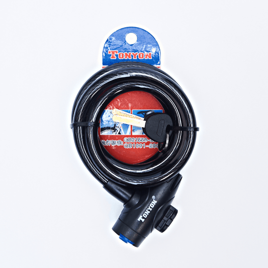 Cable Candado Bloqueo de Bicicleta con Llave Negro Moveen